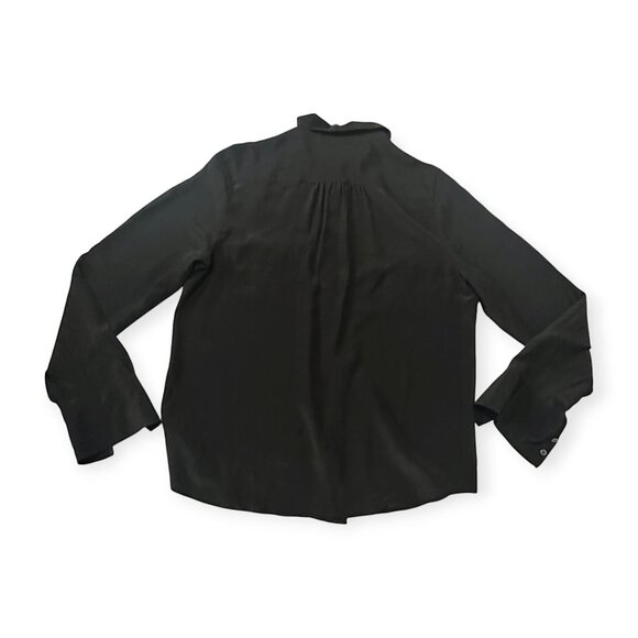 J. Crew‎ Silk Blythe Button Down Blouse,  Black,  Size 12 - Picture 5 of 11
